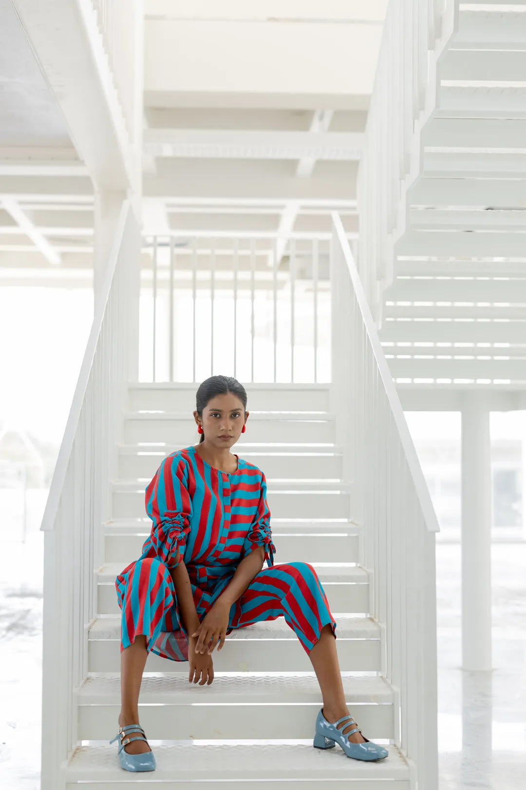 Poppy and Blue Stripe Co-Ord