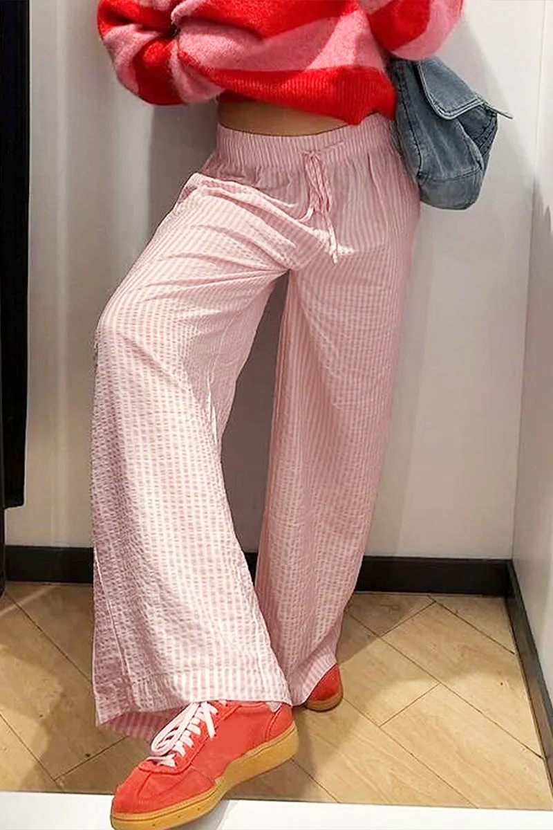 PR3321 Stripe Wide Leg Pants