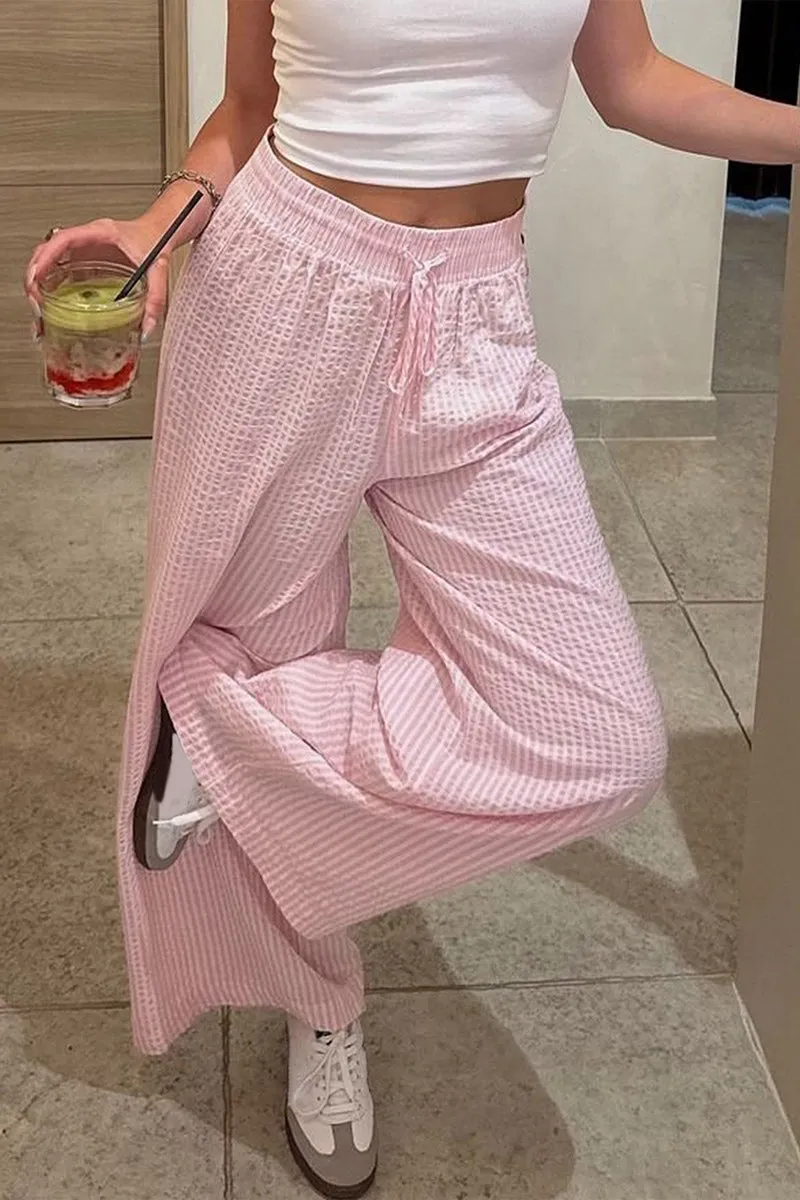 PR3321 Stripe Wide Leg Pants
