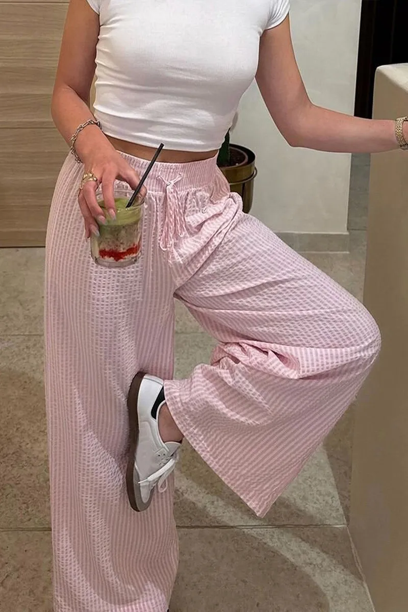 PR3321 Stripe Wide Leg Pants
