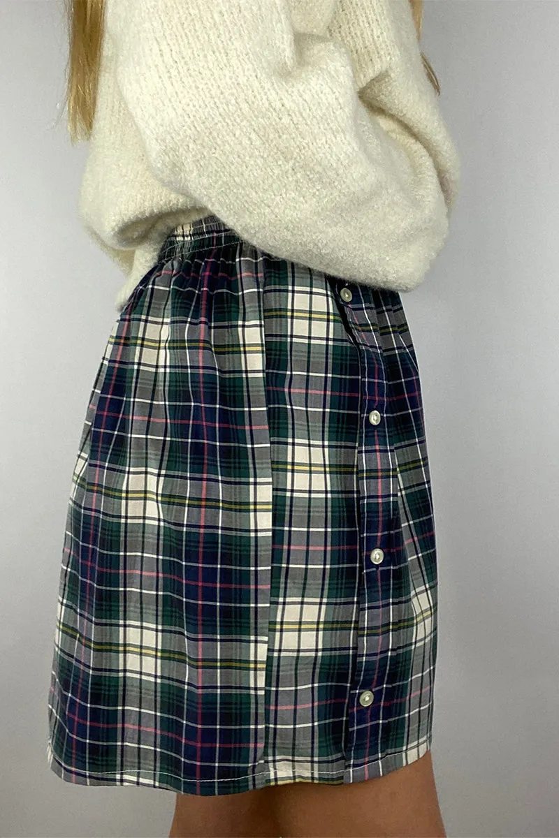 PS3366 Plaid Casual Shorts Pant