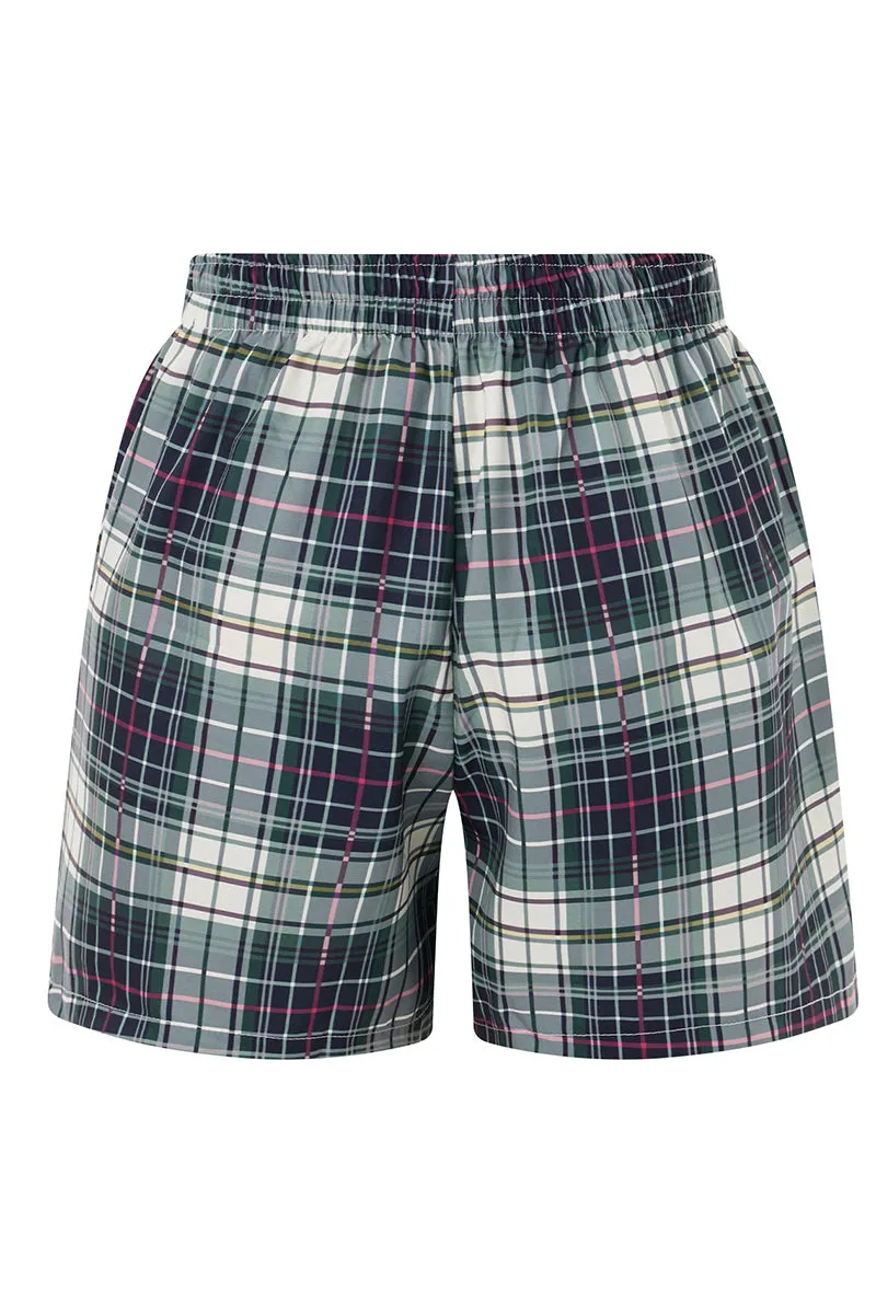 PS3366 Plaid Casual Shorts Pant