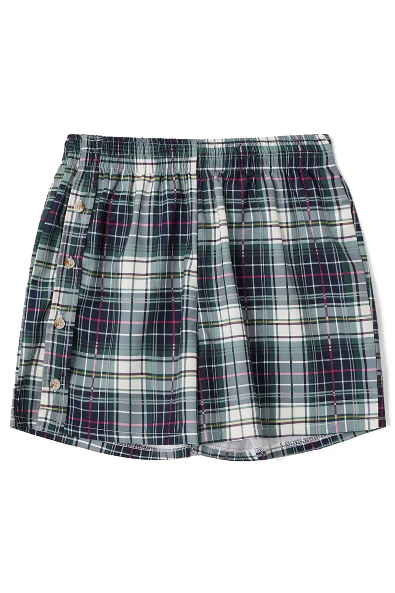 PS3366 Plaid Casual Shorts Pant