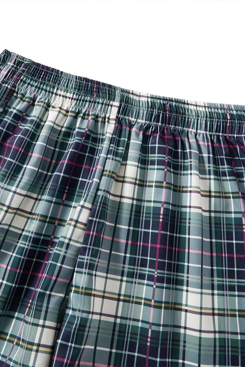 PS3366 Plaid Casual Shorts Pant