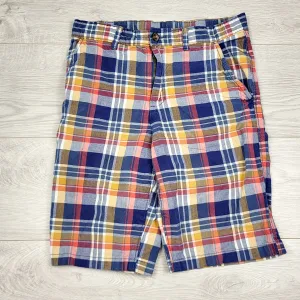 PS44 - Carters blue plaid shorts. Size 10