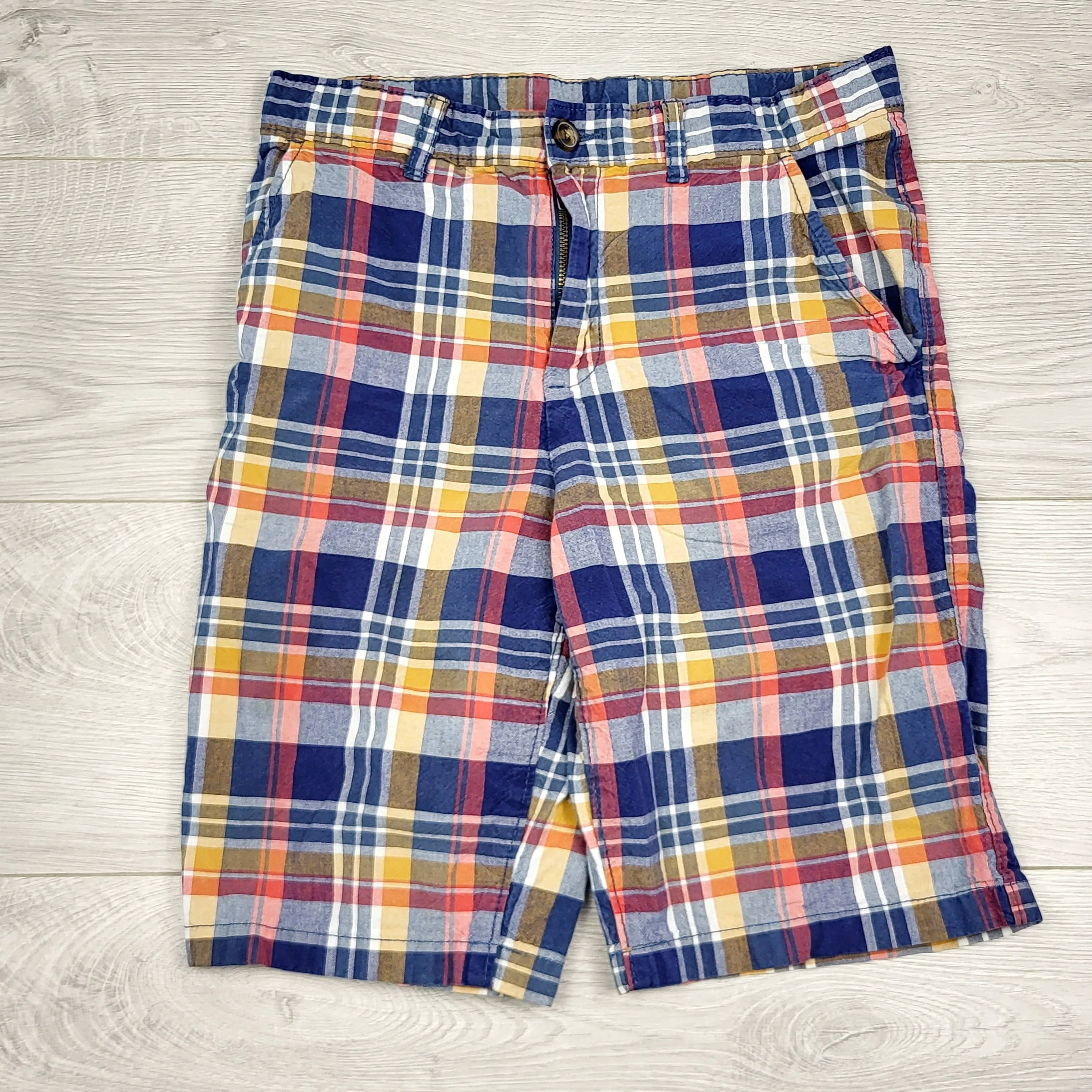 PS44 - Carters blue plaid shorts. Size 10
