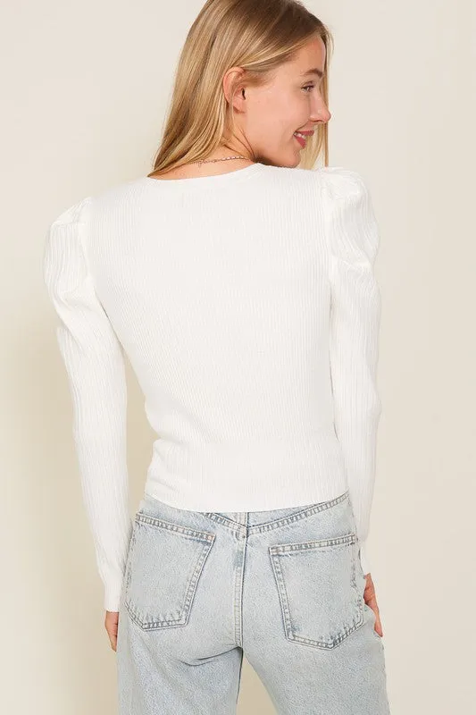 PUFF SHOULDER TOP