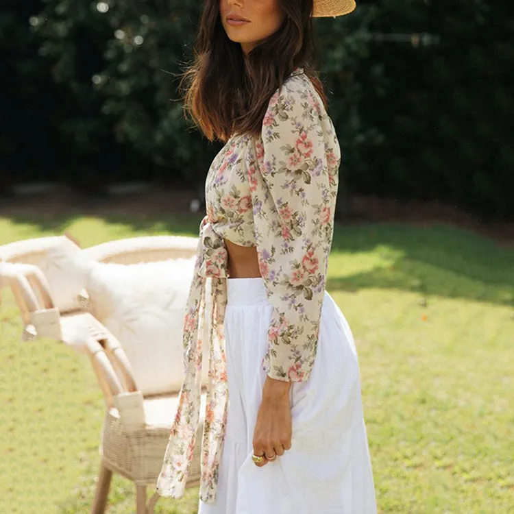 Puff Sleeve V-Neck Sexy Cardigan