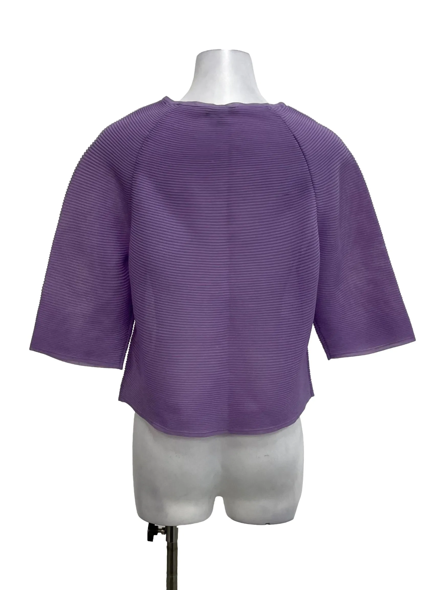 Purple Pleated Boxy Top