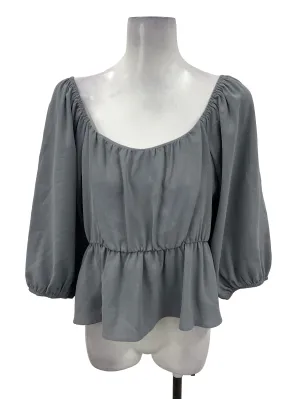 Purple Puff Sleeve Top