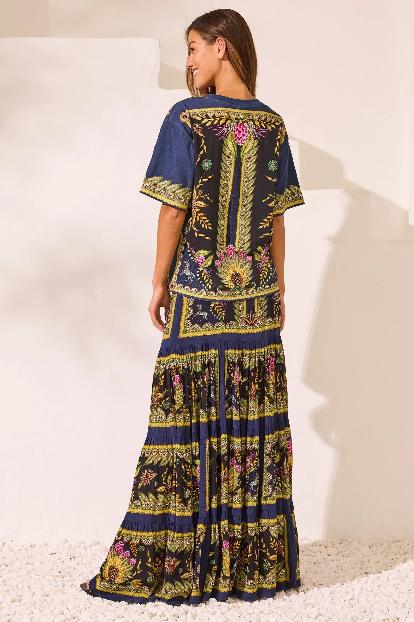 Queen Of Savannah Maxi Skirt w Side Slit