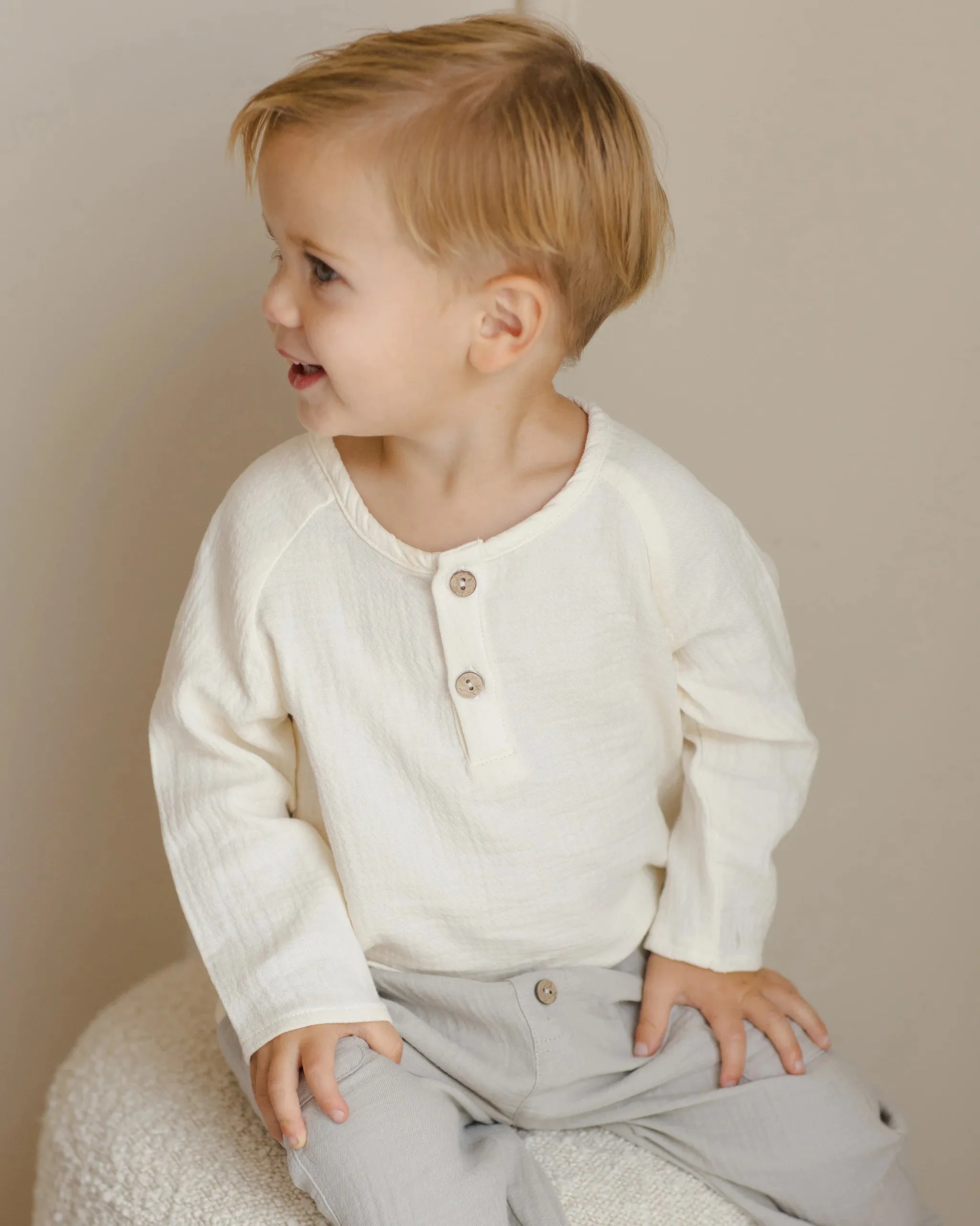 QUINCY MAE Organic Luca Pant || Fog