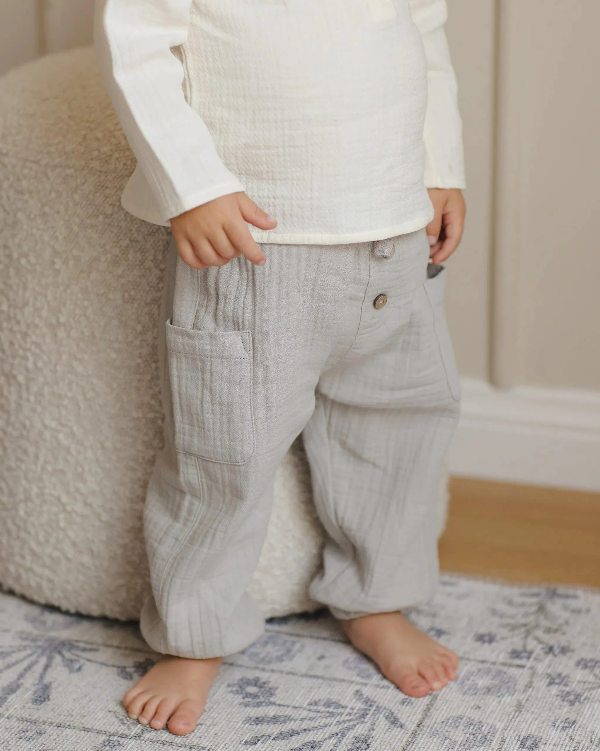 QUINCY MAE Organic Luca Pant || Fog