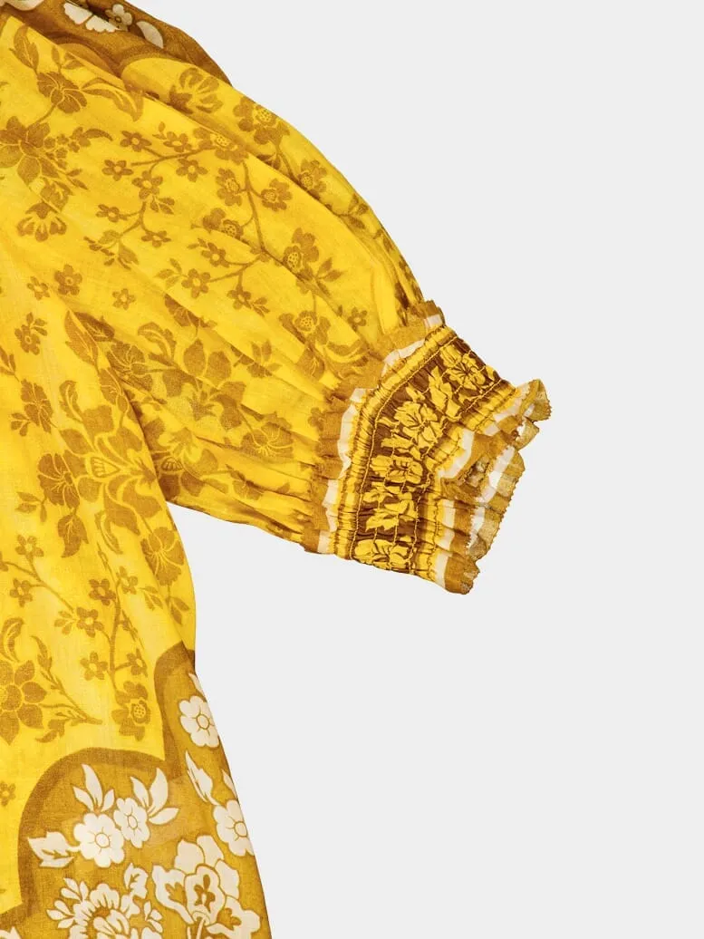Raie Short-Printed Blouse