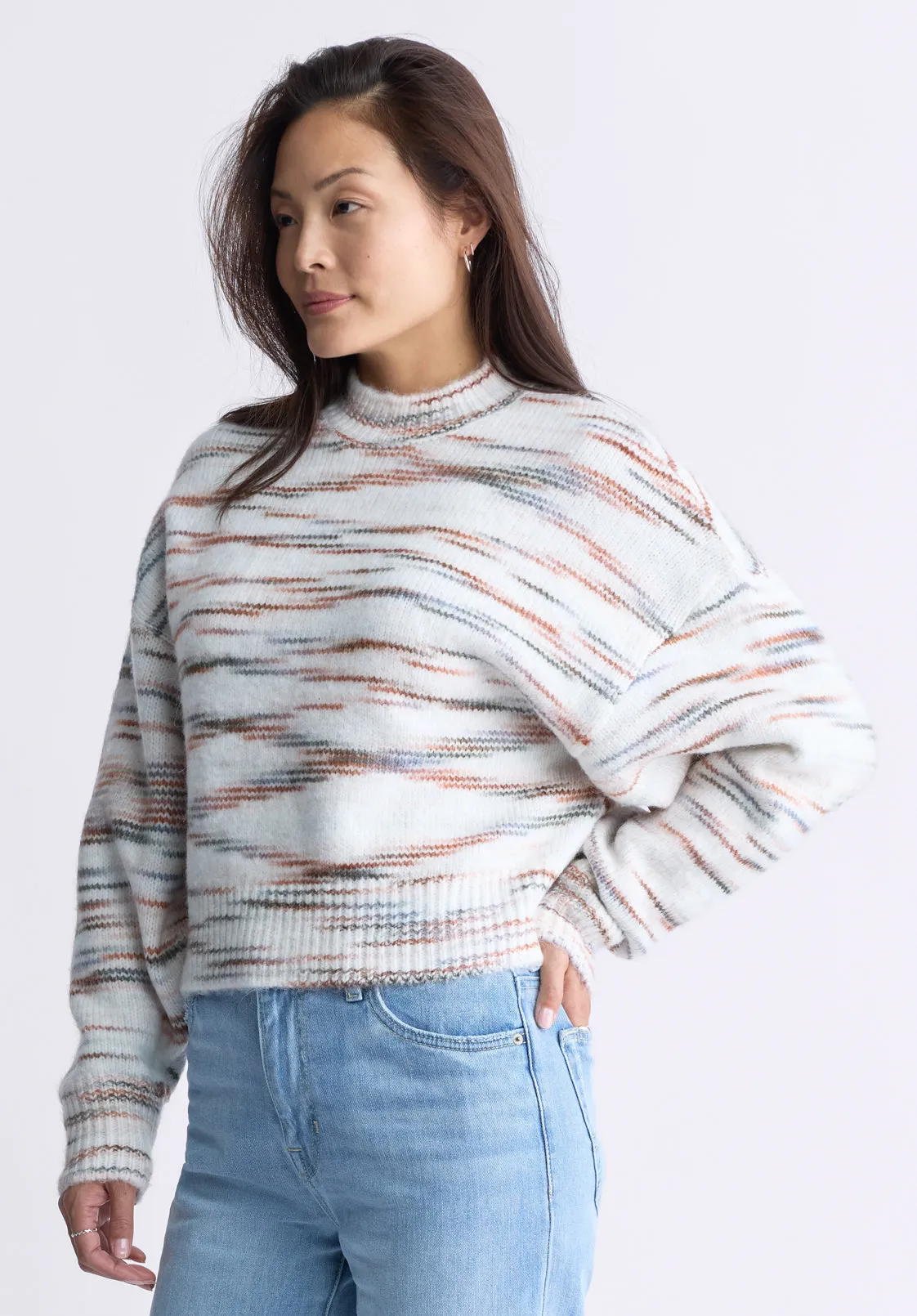 Raya Women's Knit Sweater, Egret White - SW0044F