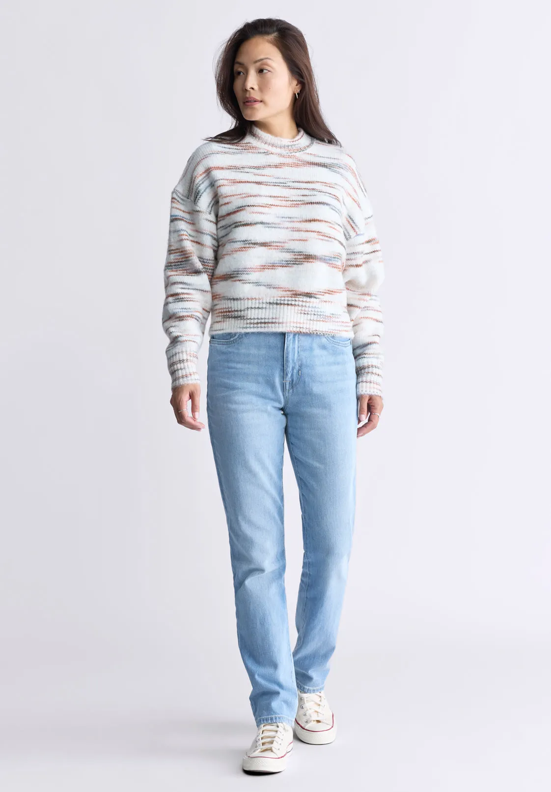 Raya Women's Knit Sweater, Egret White - SW0044F