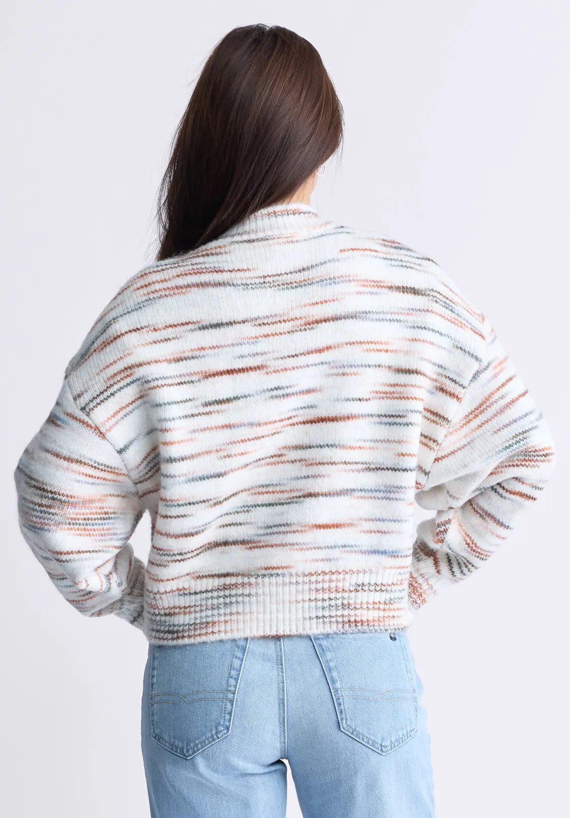 Raya Women's Knit Sweater, Egret White - SW0044F