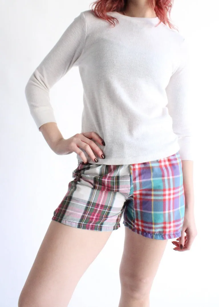 RCYCLD Plaid Pieced Shorts