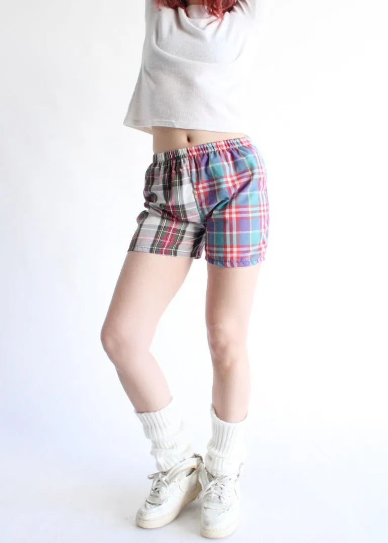 RCYCLD Plaid Pieced Shorts