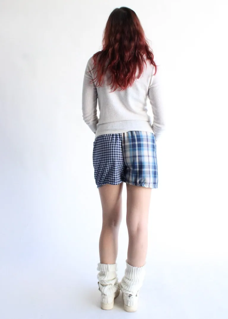 RCYCLD Plaid Pieced Shorts