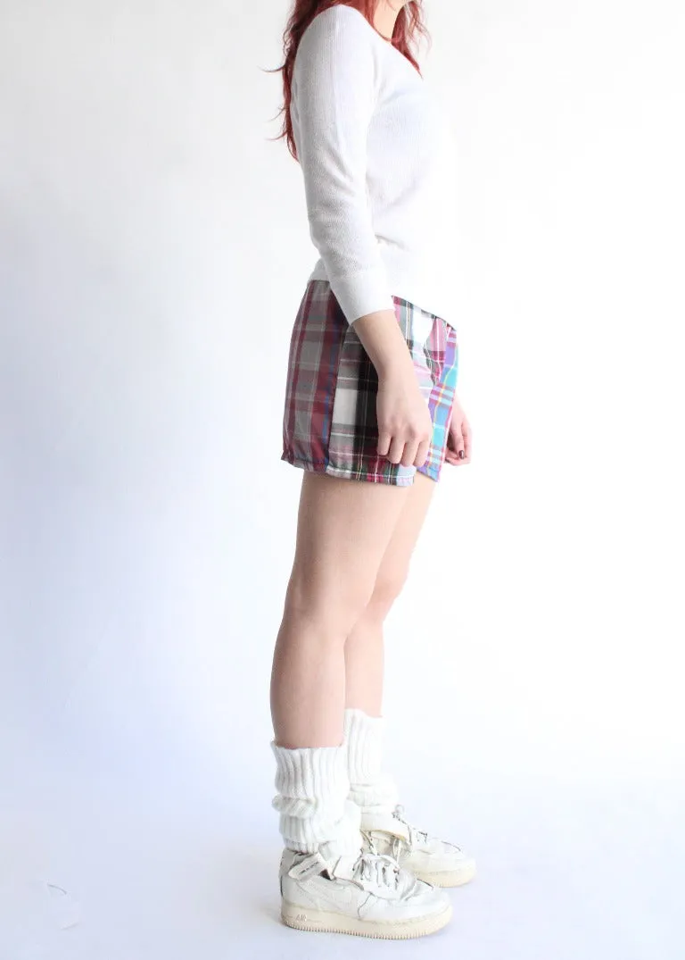 RCYCLD Plaid Pieced Shorts