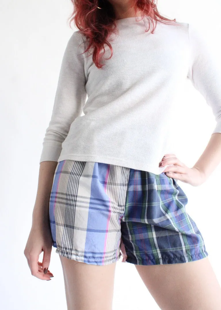 RCYCLD Plaid Pieced Shorts