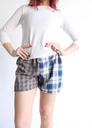 RCYCLD Plaid Pieced Shorts