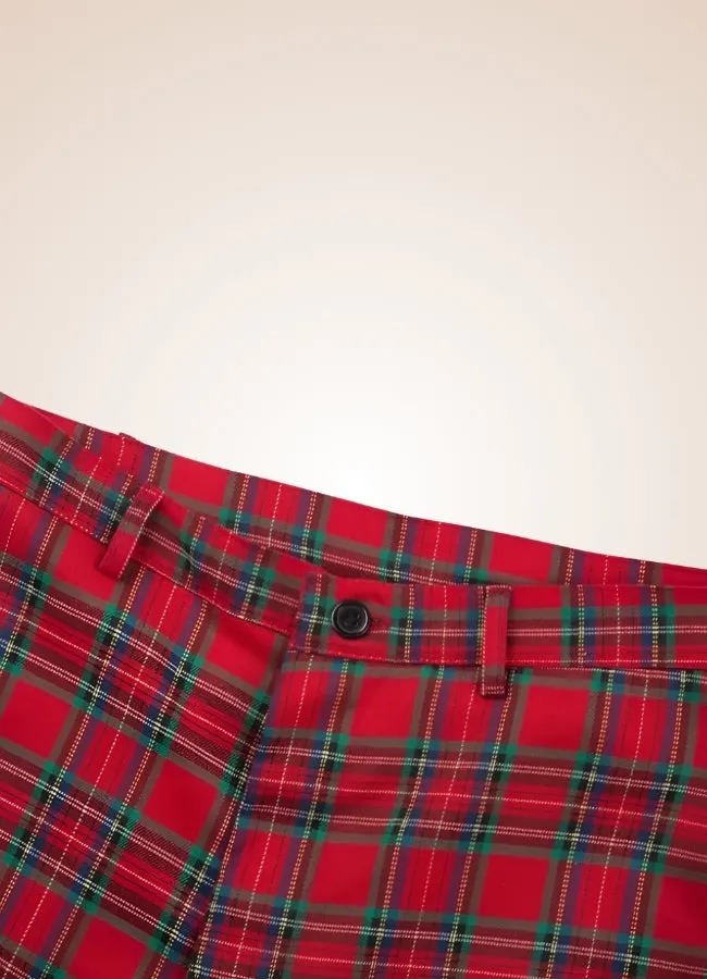 Red Steampunk Plaid Pants