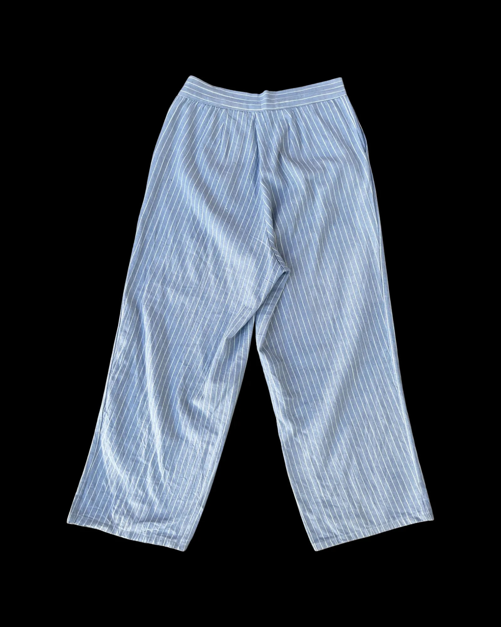 Reserved - Rare 1930s/40s Deadstock Striped Chambray Side Button Pants