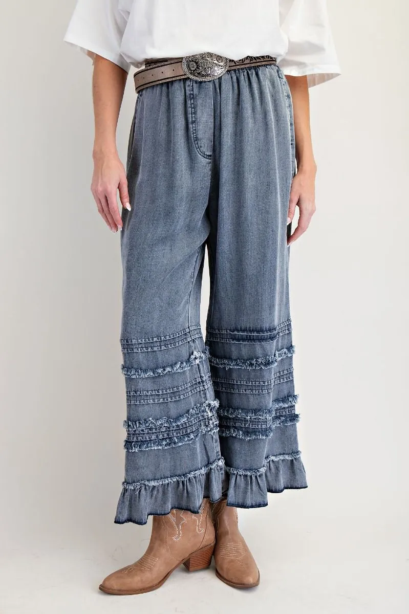 Ruffle & Roll Chambray Pants