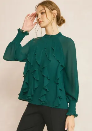 Ruffle Front Blouse