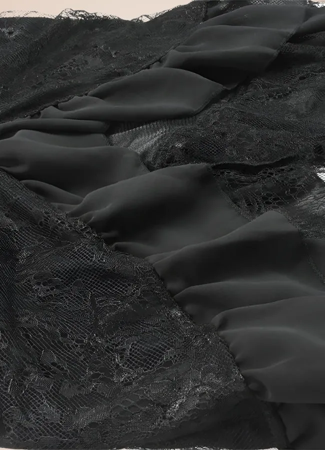 Ruffled Mesh Steampunk Skirt