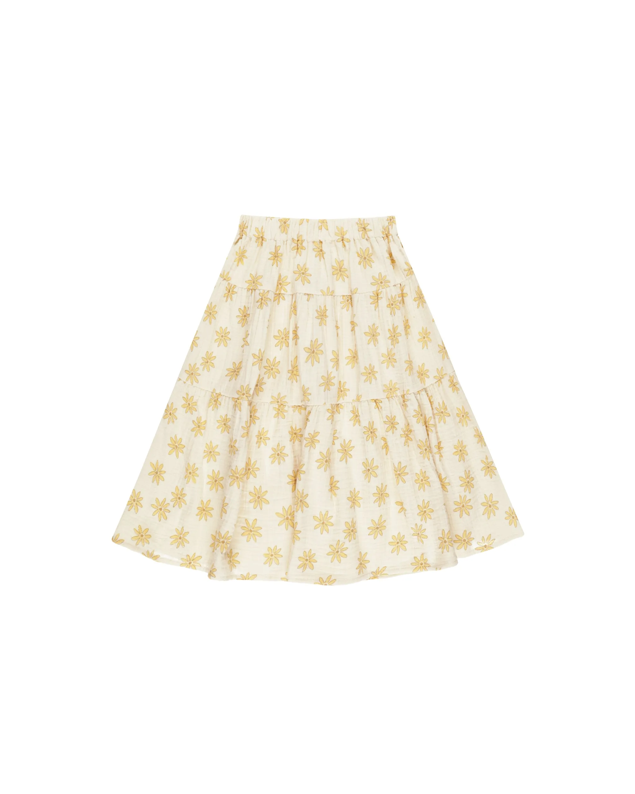 RYLEE   CRU- Daisies Zayla Top & Tiered Midi Skirt Set