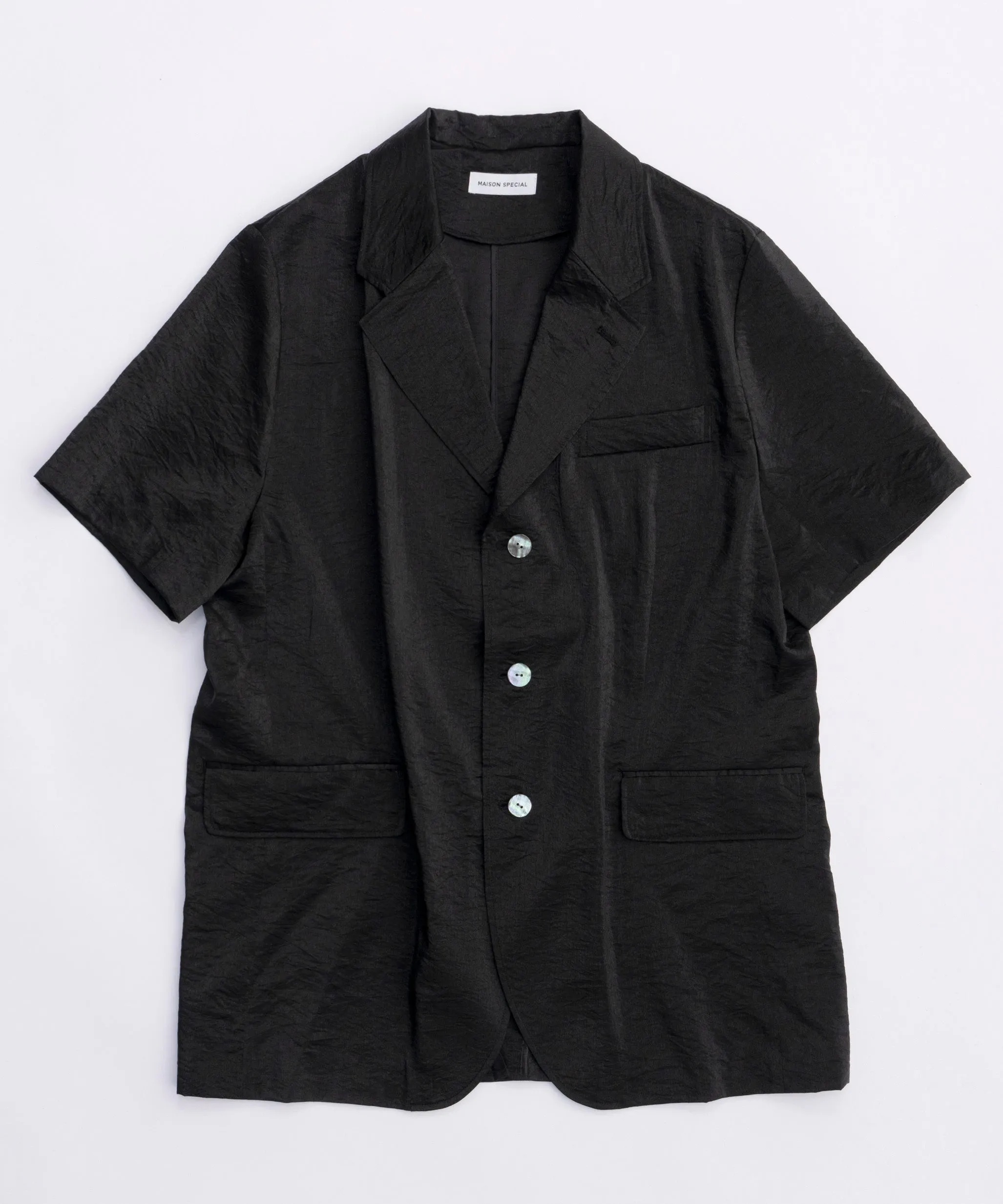 【SALE】Silky Chambray Half Sleeve Jacket