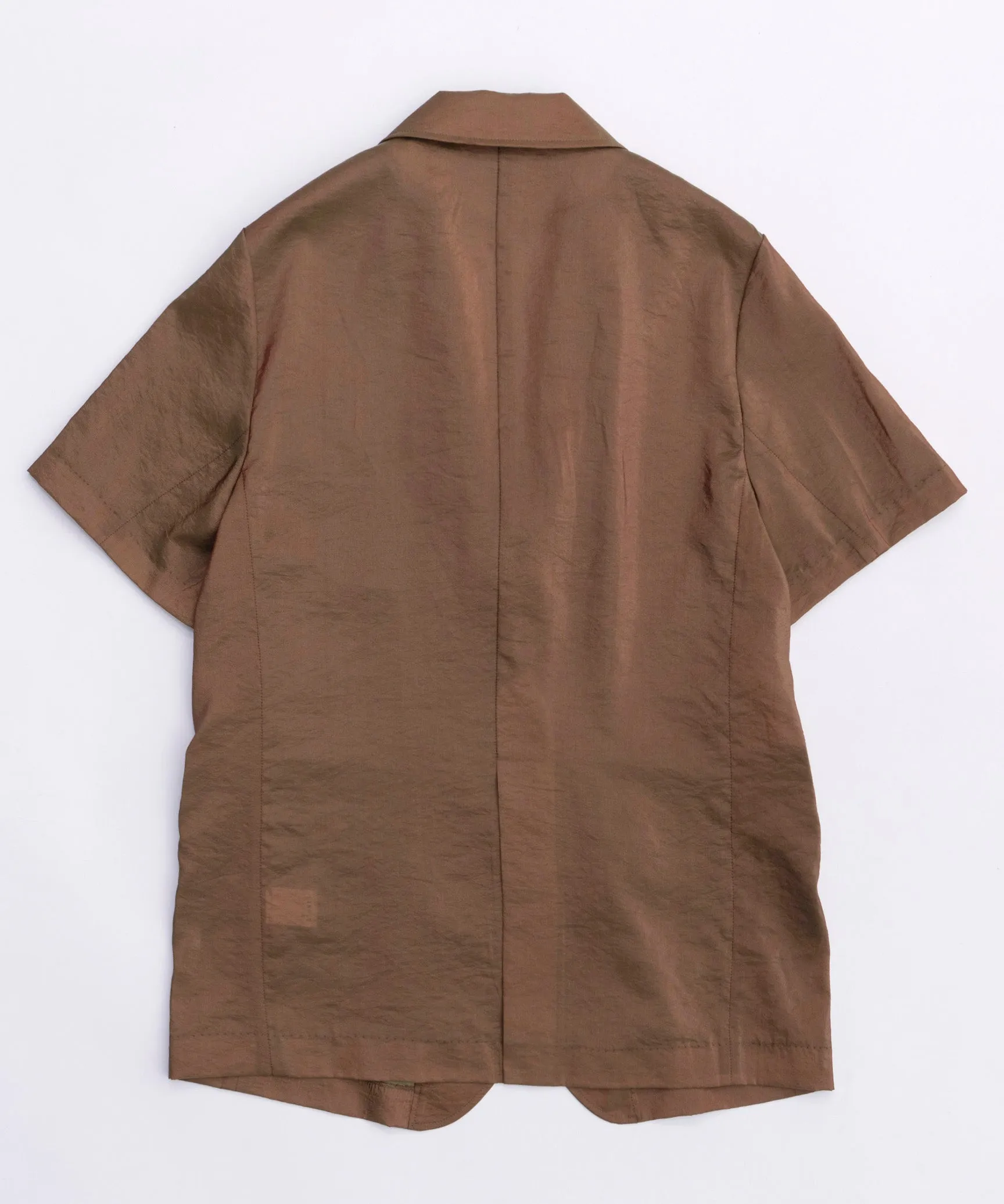【SALE】Silky Chambray Half Sleeve Jacket