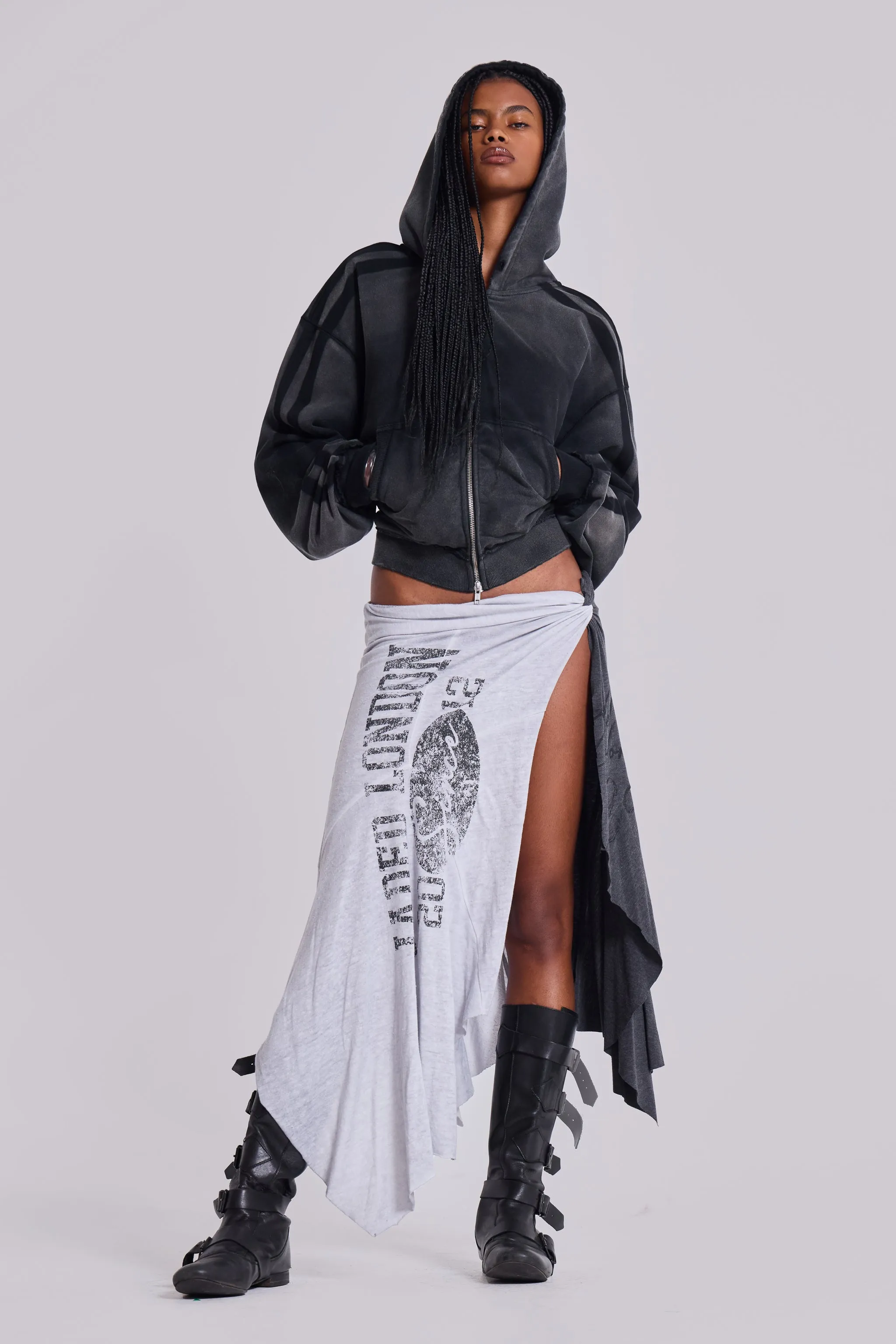Sasha Asymmetric T-Shirt Midi Skirt