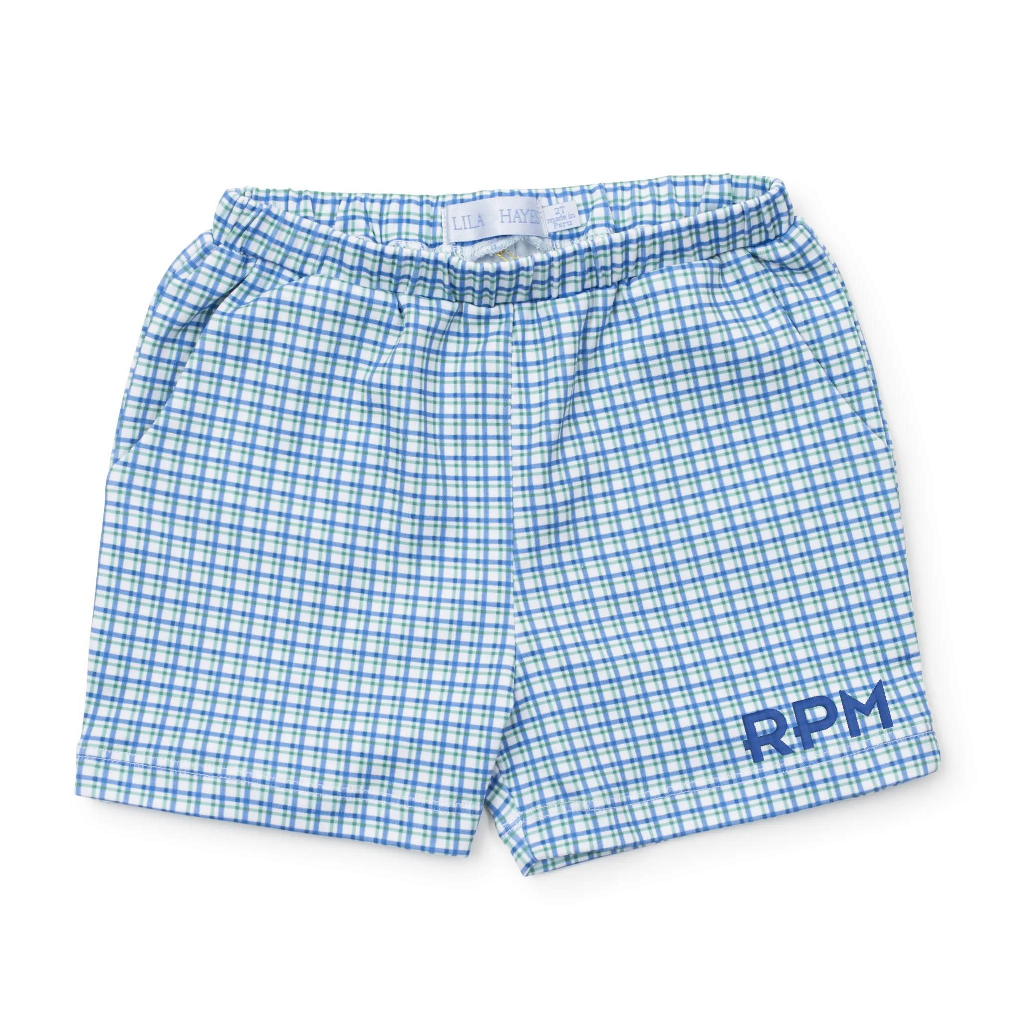 Sawyer Boys' Pima Cotton Play Shorts - Hampton Plaid