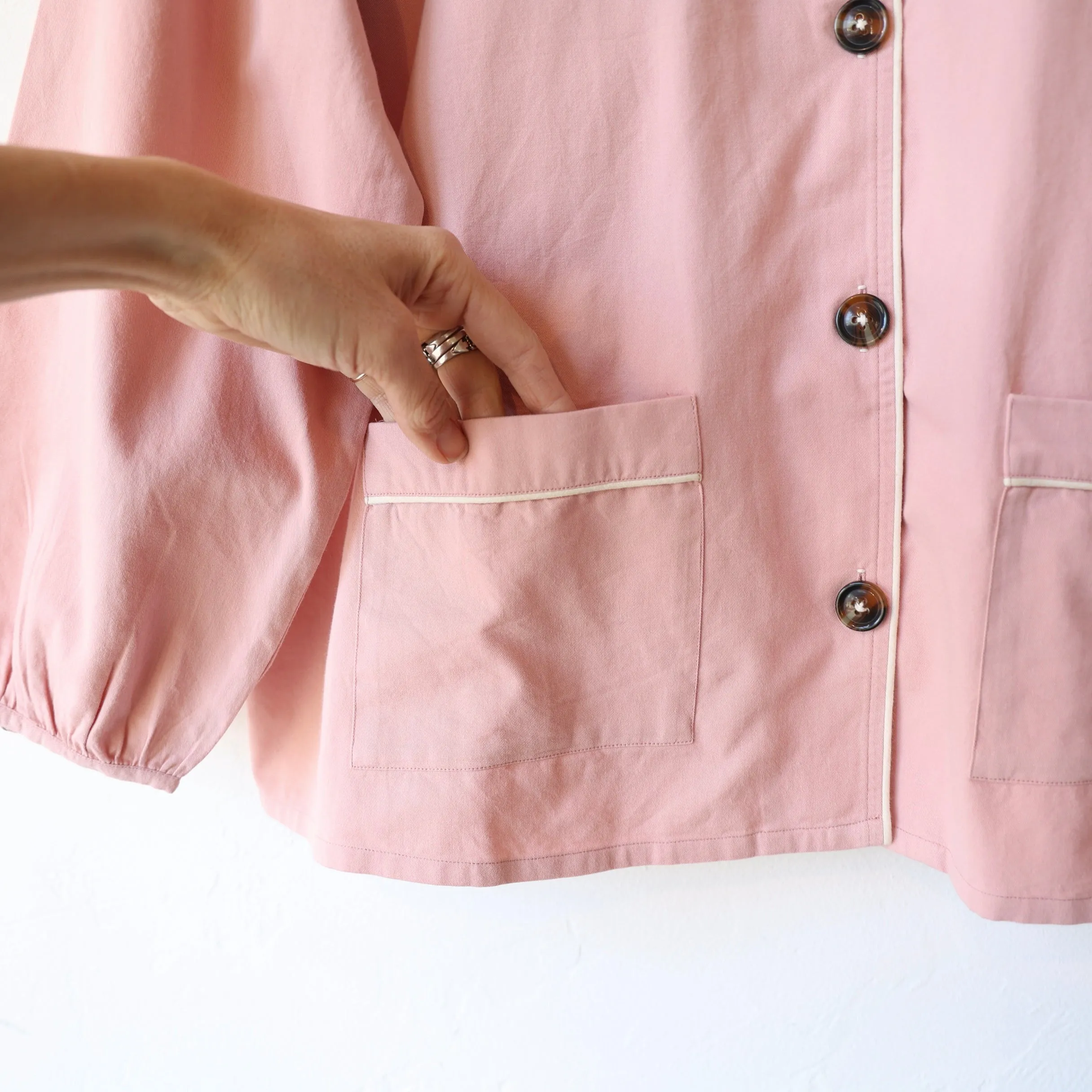 Scarlette Cotton Twill Pajamas - Rose