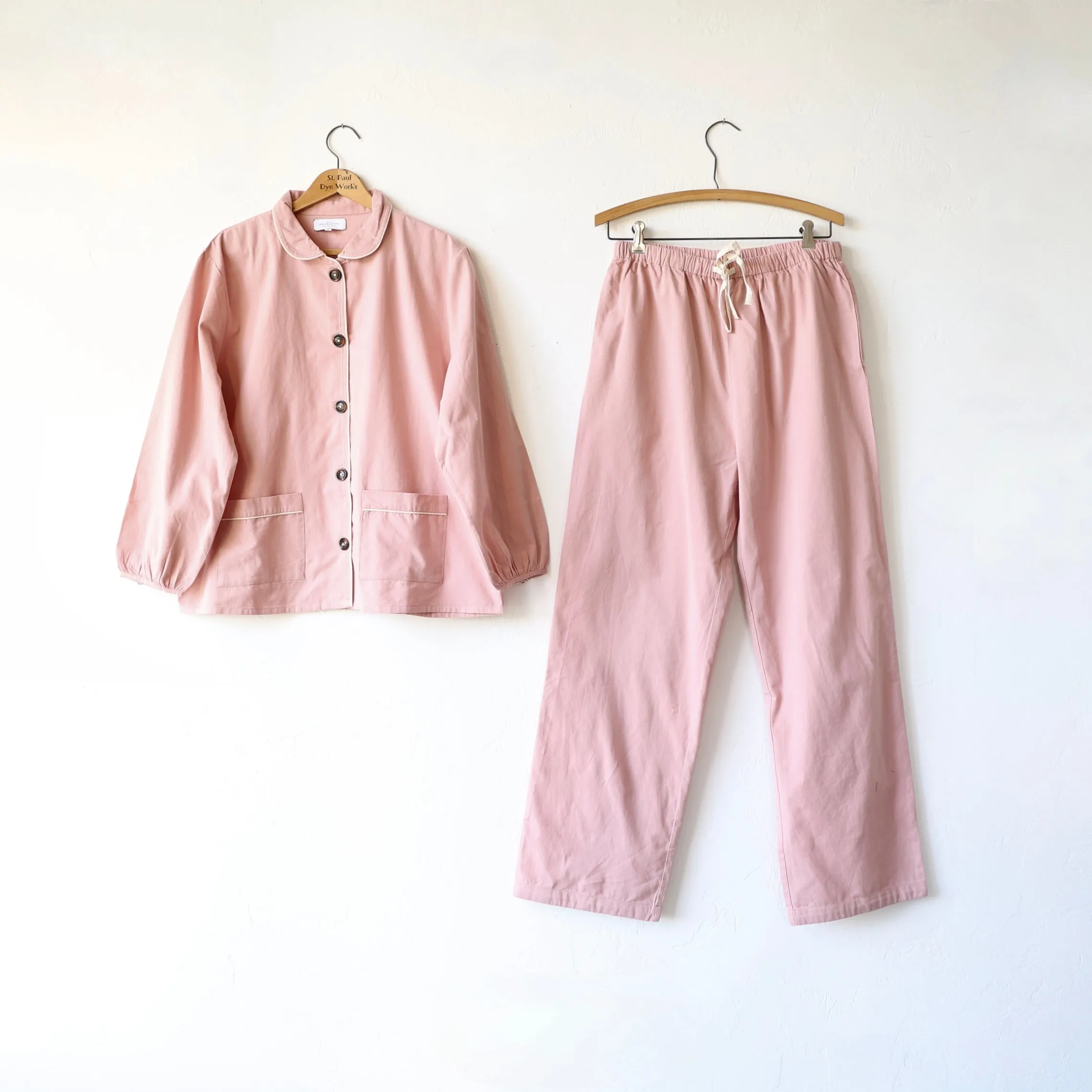 Scarlette Cotton Twill Pajamas - Rose