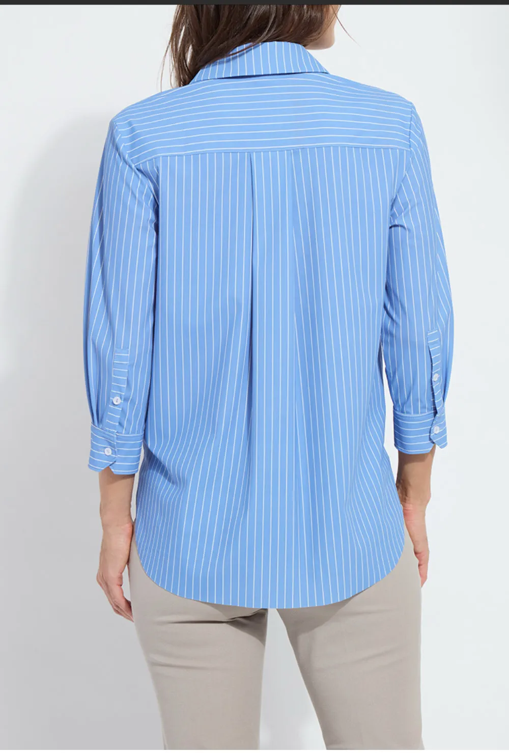 Schiffer Pinstripe 3/4 Sleeve Blouse