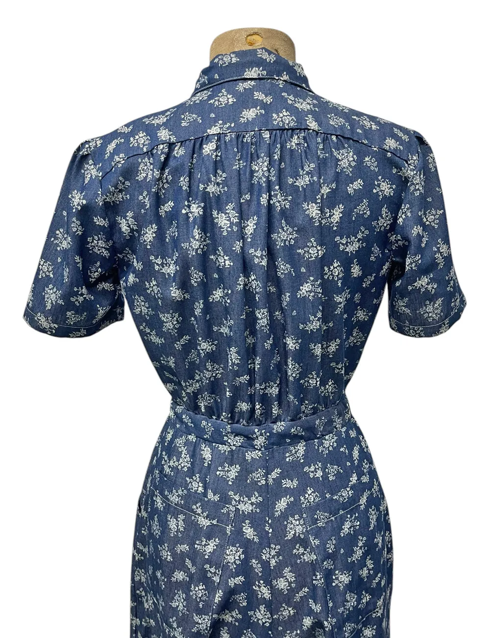 Scout for Loco Lindo Denim Printed Chambray 1940s Pacific Coveralls