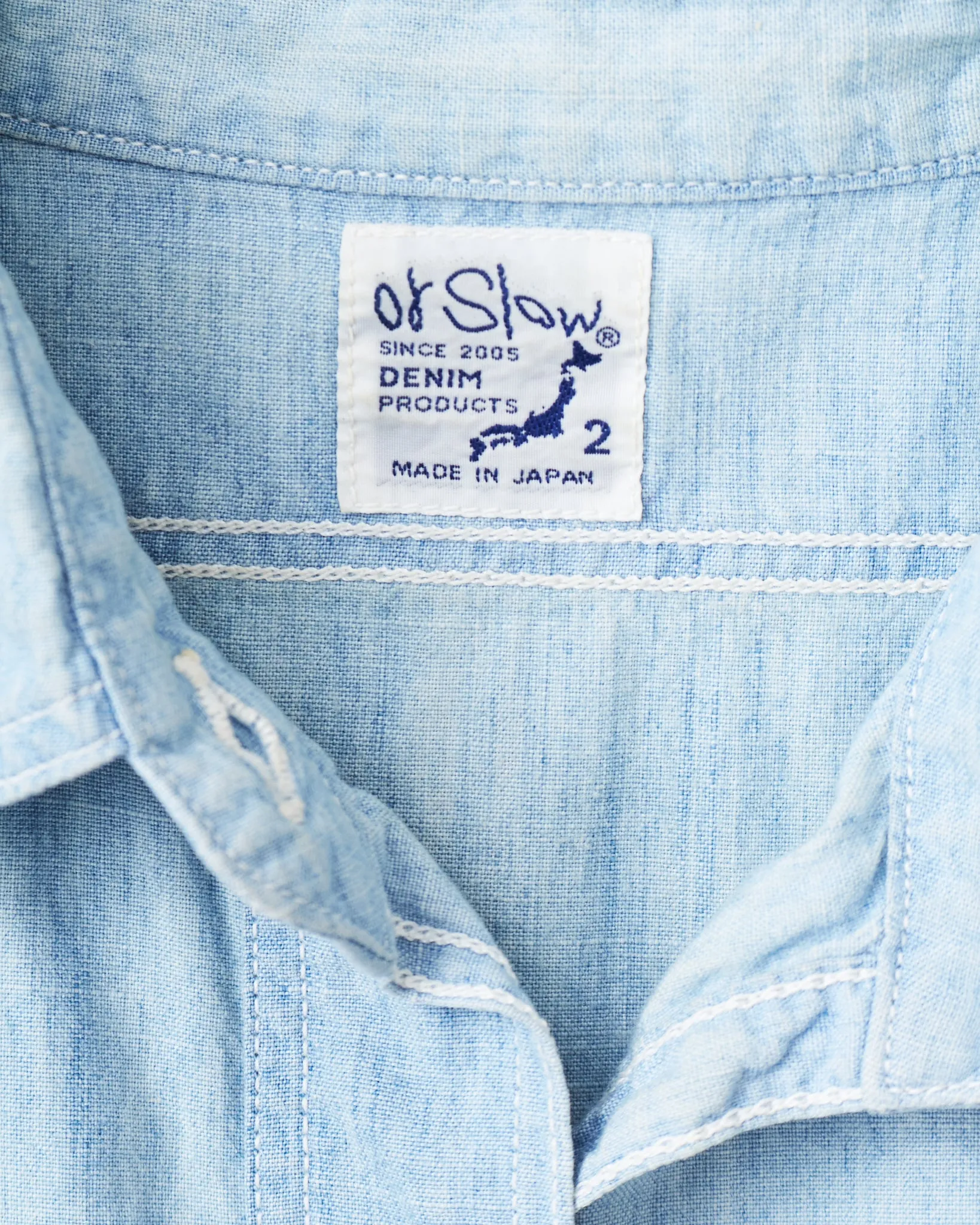 Second Hand OrSlow Chambray Blue Size 2/M
