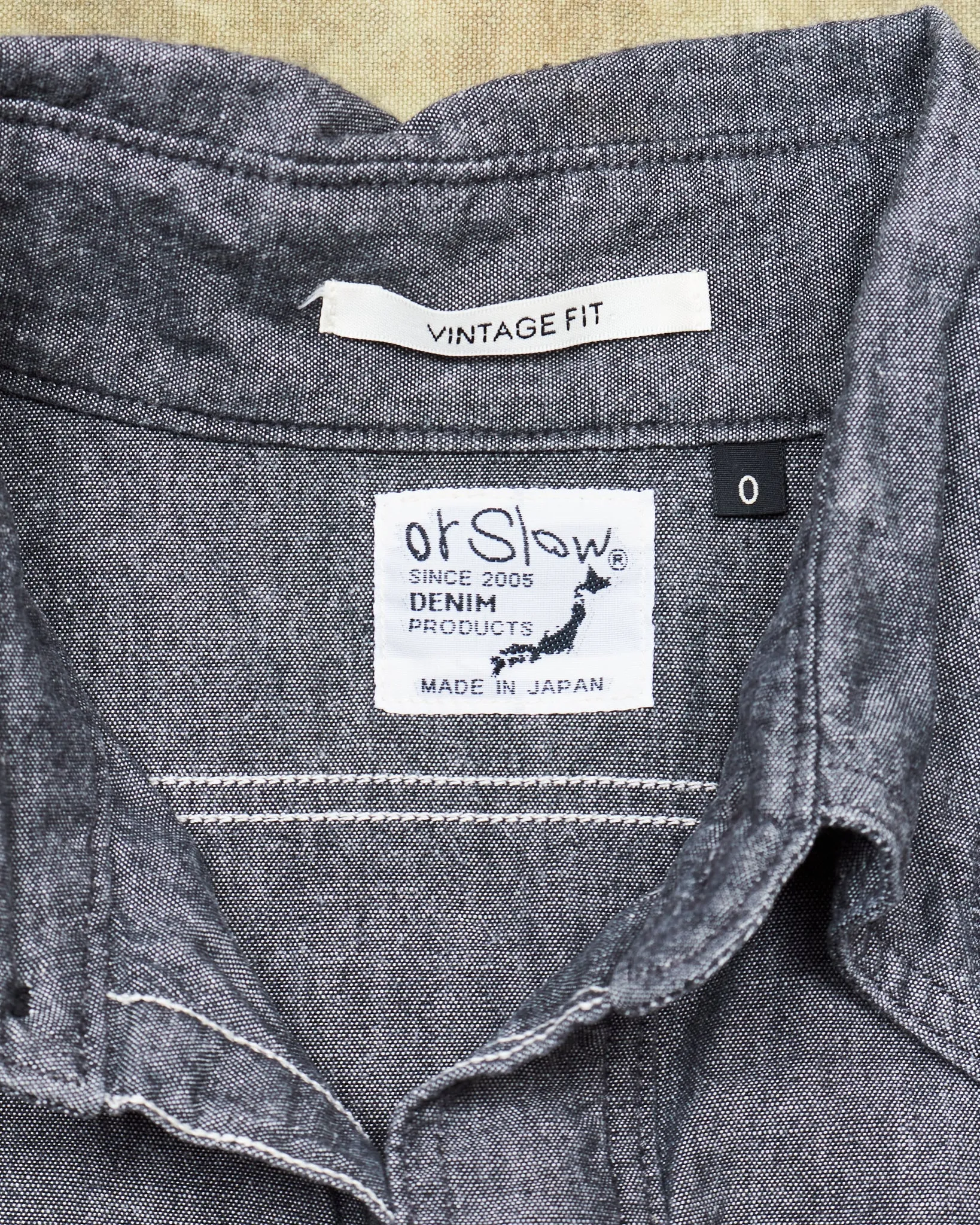 Second Hand OrSlow Chambray Gray Size 0/XS
