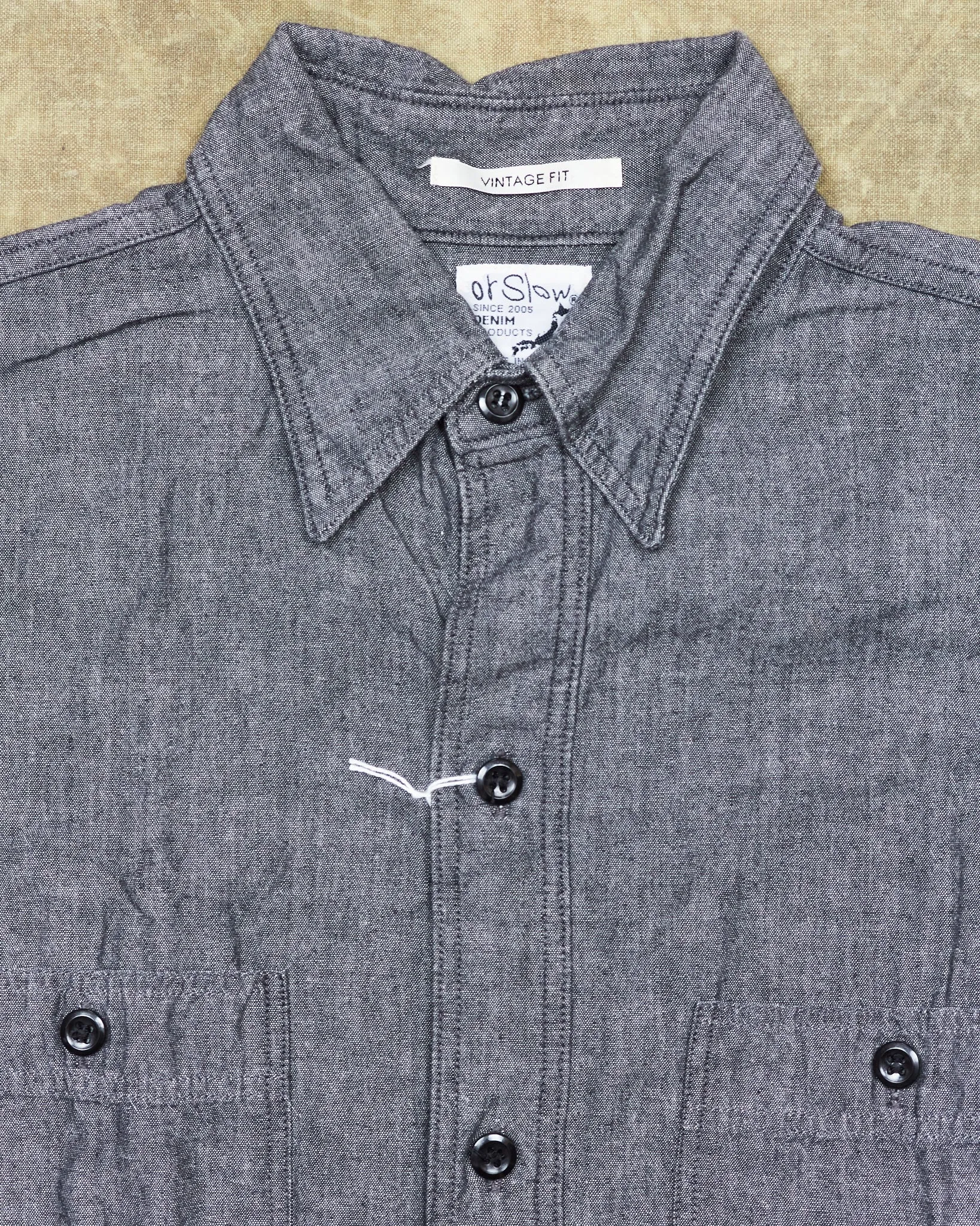 Second Hand OrSlow Chambray Gray Size 0/XS