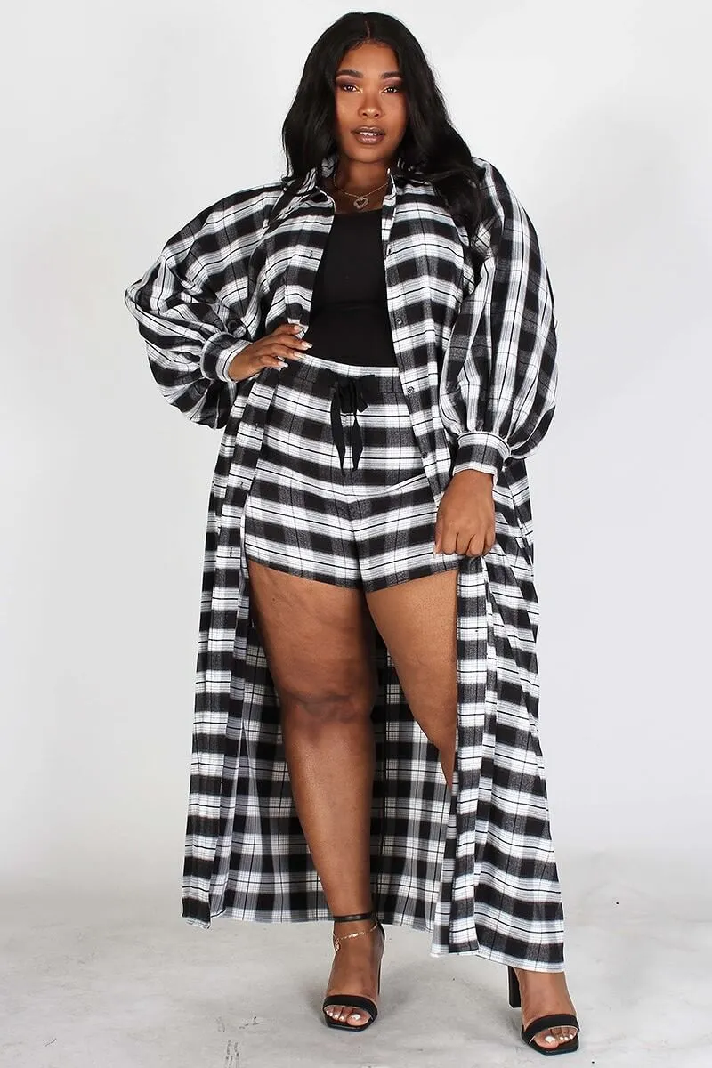 Sexy In Plaid Short Set