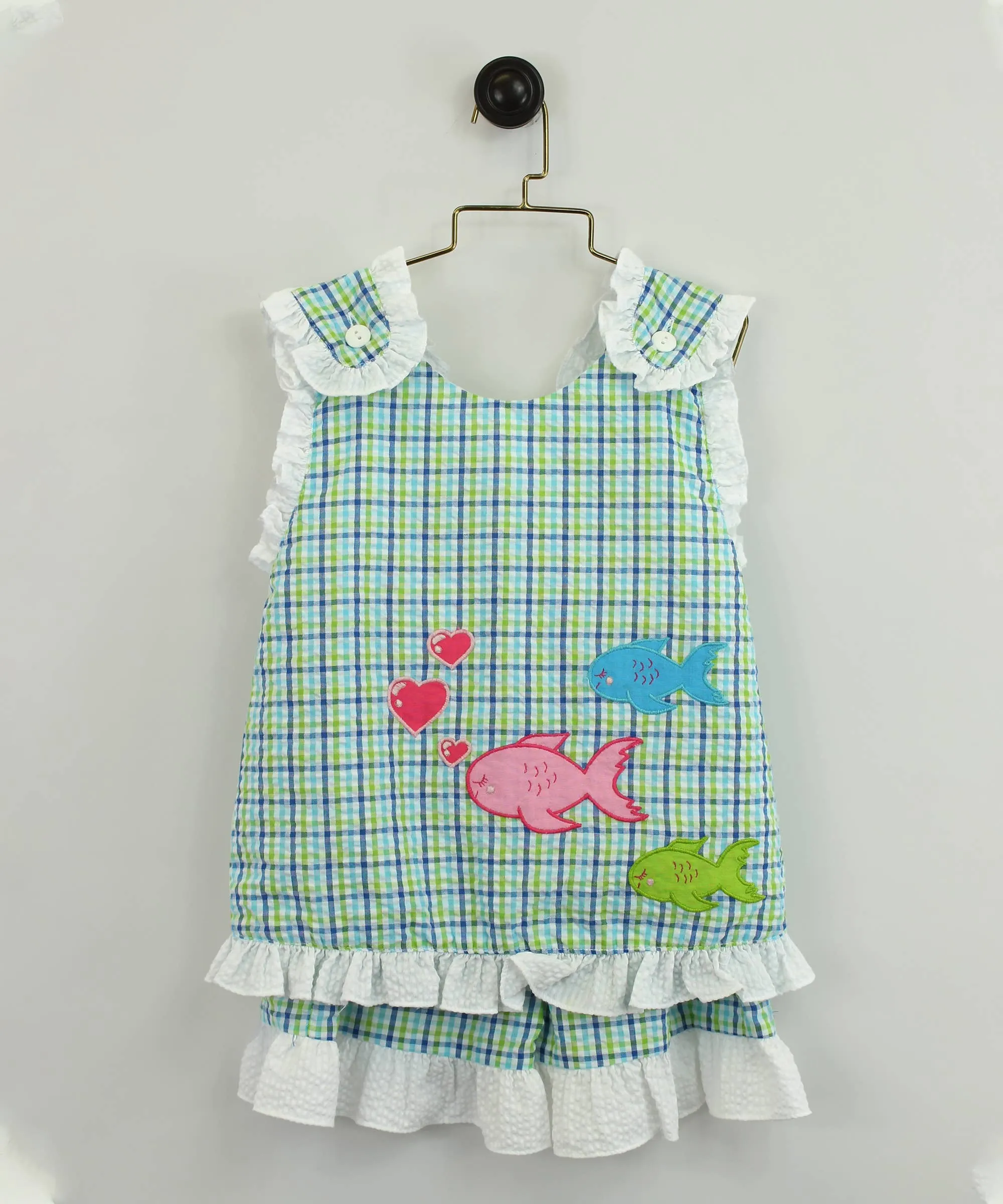 Shirt & Short Set with Fish Appliques
