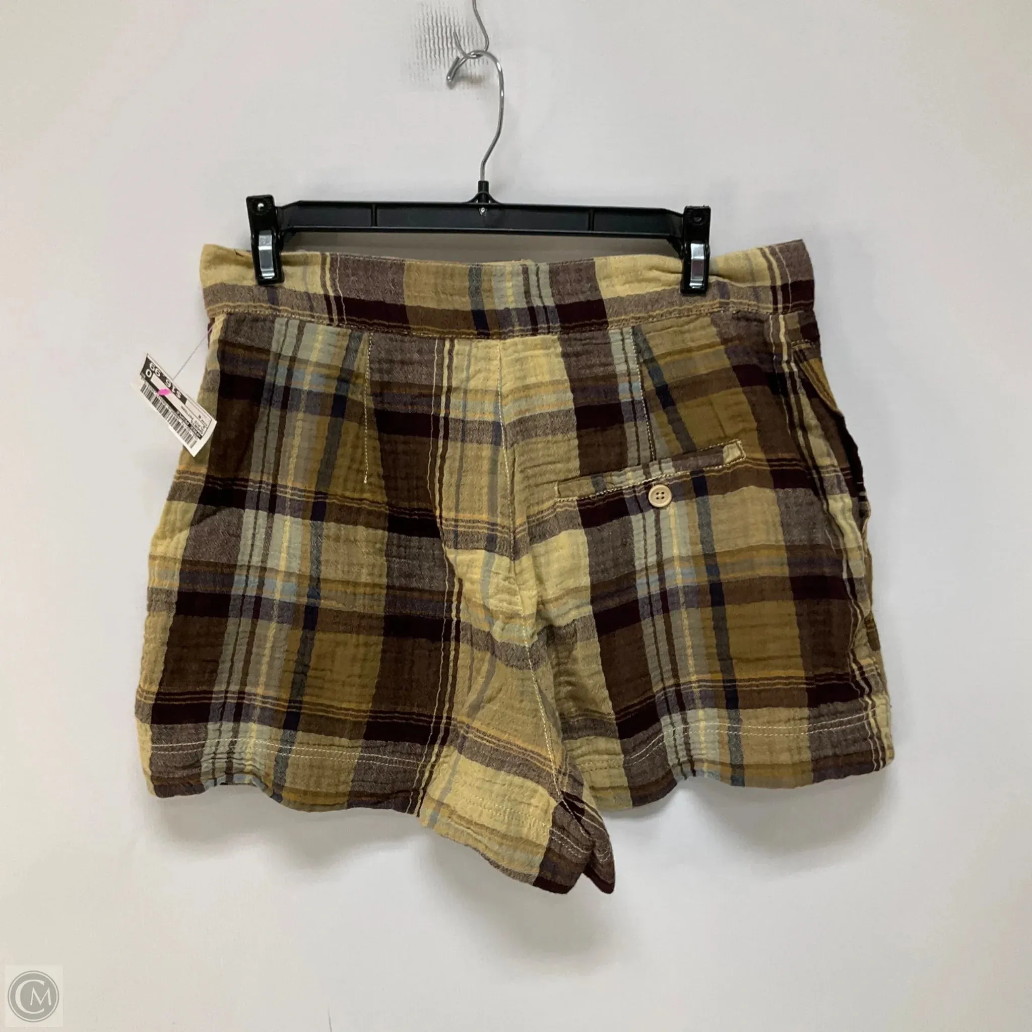 Shorts By Free People In Plaid Pattern, Size: 8