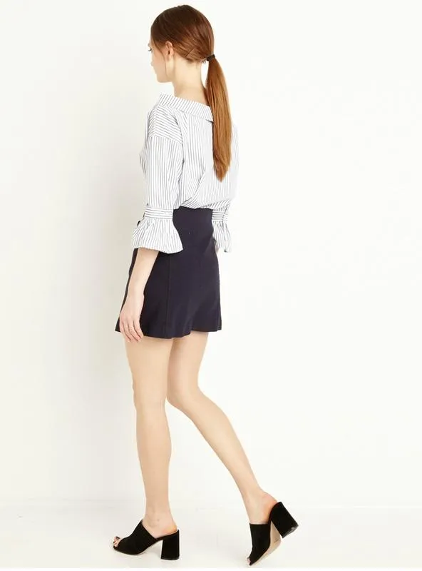 SLEEVE SWEET SLASH NECK BLOUSES SHIRTS