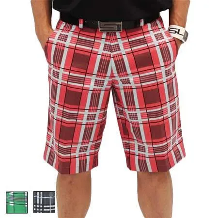 Sligo Plaid Shorts Electric Coral (#60) W30