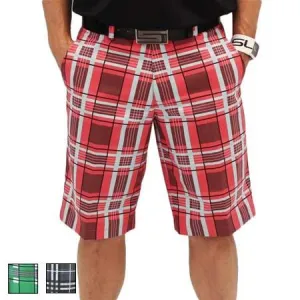 Sligo Plaid Shorts Electric Coral (#60) W30